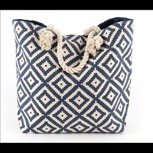 Summer & Rose tote 100% Cotton with Rope handles